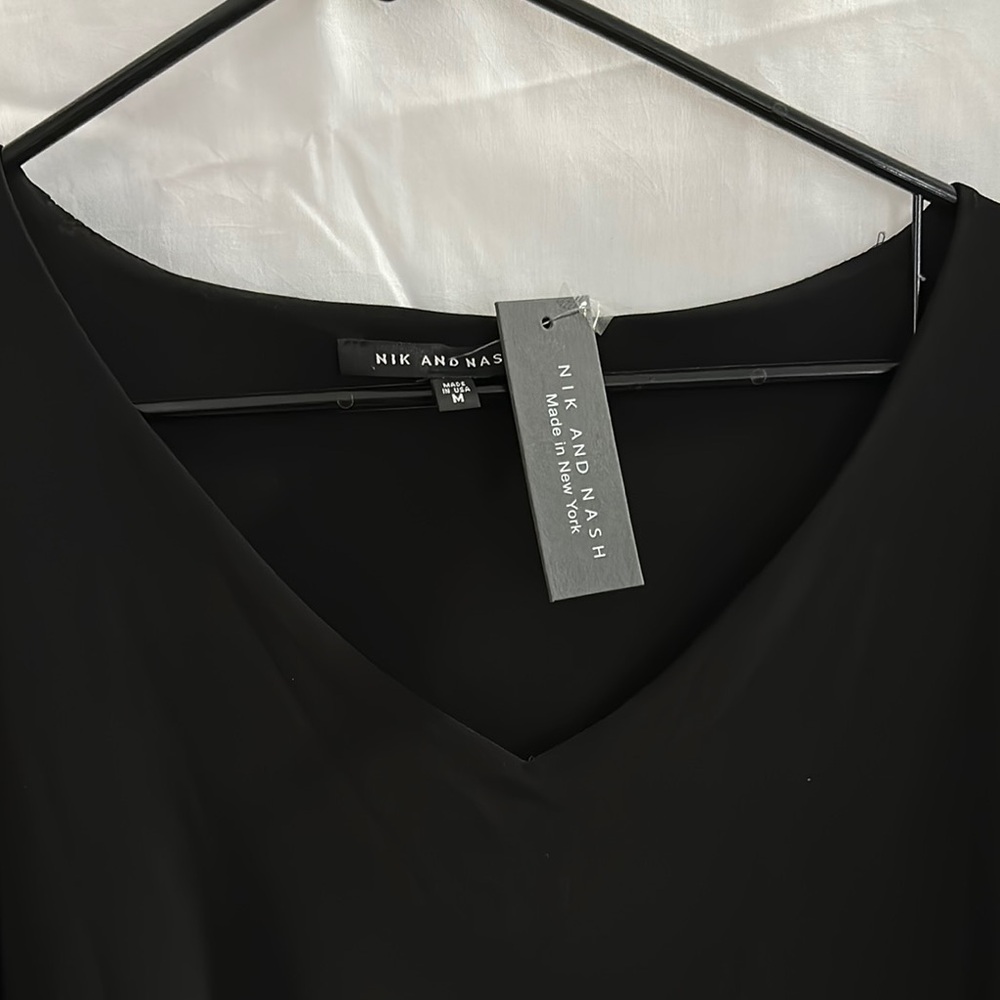 Nik and Nash Black V-Neck Dress